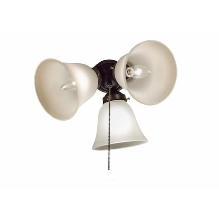 Cling 6.25 in. 3 Light Ceiling Fan Light Kit with Wattage Limiter - Oil Rubbed Bronze CL293124