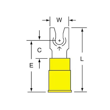 3M Nylon Insulated With Insulation Grip Locking Fork Fork Terminal, 1000PK SS-33-6-NB