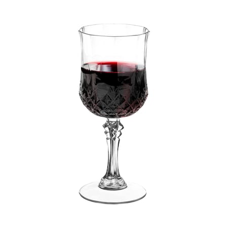 Smarty Had A Party 8 oz. Crystal Cut Plastic Wine Glasses (48 Glasses), 48PK 1704-CASE
