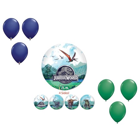 Loonballoon 16 Inch Orbz Jurassic World Balloon Shape Set 6x latex 96013