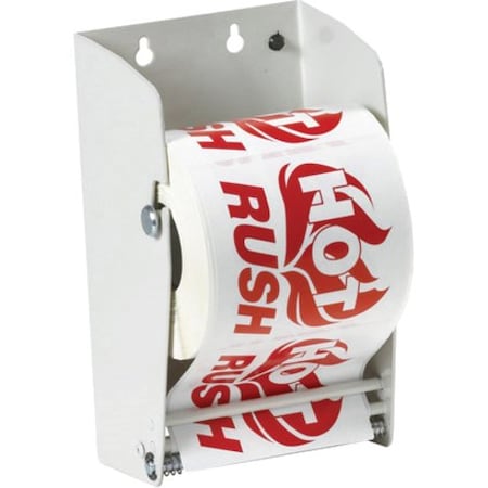 Partners Brand Wall Mount Label Dispenser, 4 1/2", White, 1/Each LDM450