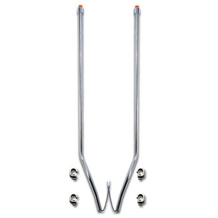 Replacement For International 8300 Year 1996 Stainless Steel Bumper Guides Off Set 42In W/Amber Led
