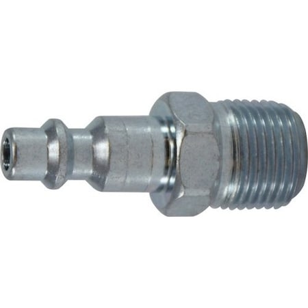 Midland Industries Industrial Interchange Male Plug, 1/4-in Body, 1/4-in Male NPT, Steel 28546