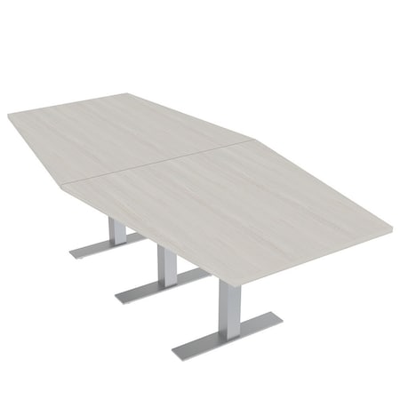 Skutchi Designs 8ft Hexagon Conference Table With Power | Harmony Series | 8 Person Meeting Room Table HAR-HEX.IR-48X96-T-K458-NA