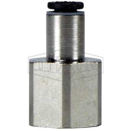 Dixon Push-In Connector, 1/4 in x 8 mm Nominal, FNPT x Tube, 290 psi Pressure, Brass, Domestic 31140813