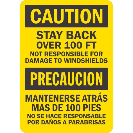 Lyle Caution Stay Back Over 100 FT, 7x10, Engineer Grade, Yellow G-17030-ED_7x10
