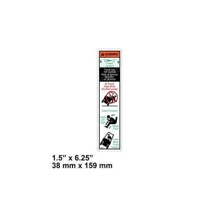 Hyster REPLACEMENT DECAL, OPERATOR RESTRAINT 1330917