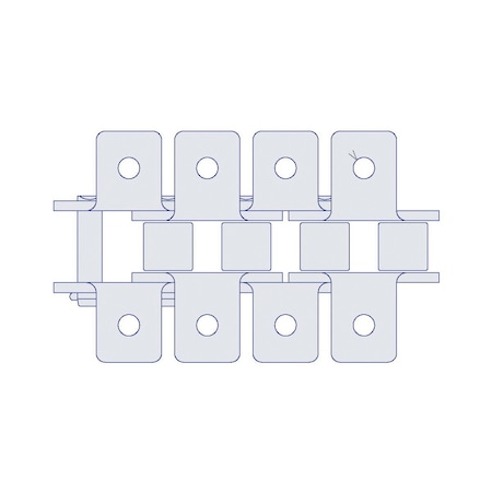 Hkk Chain HKK Riveted Single Pitch Standard w/K-1 Att on Every P, 1.25P, .75 Dia x .75 W RC100RK1EV
