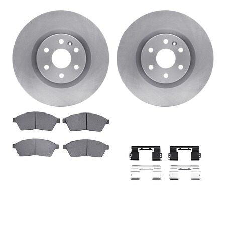 Dynamic Friction Co DFC Brake Rotor with 5000 Brake Pads and Hardware Kit 6512-46328
