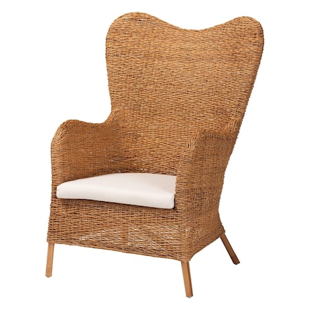 Bali & Pari Terra Bohemian Light Honey Rattan Arm Chair 250-13690-ZORO