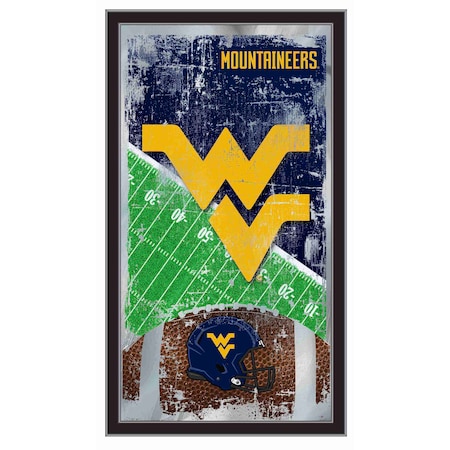 Holland Bar Stool Co West Virginia 15" x 26" Football Mirror MFtblWestVA