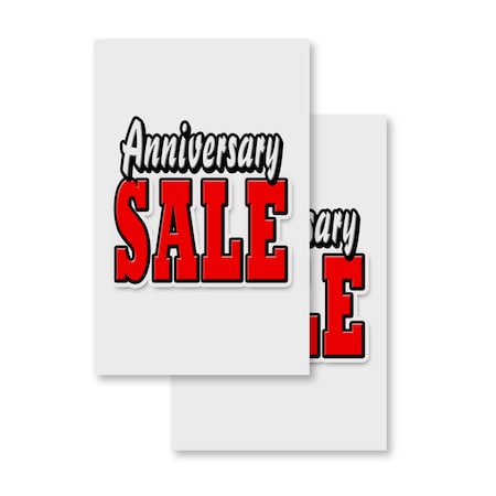Signmission Anniversary Sale, Vinyl Decals Only 24 Inch x 36 Inch, Vinyl Decal, 2PK DSB-2436-2PACK-Anniversary Sale