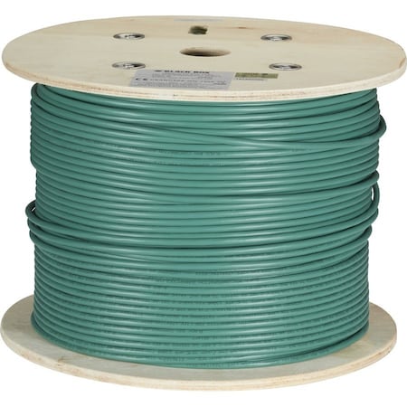 Black Box CAT6A 650-MHZ STRANDED ETHERNET BULK CABLE - SHIELDED S/FTP, CM PVC, POE, GREE C6ABC50S-STR-GN-1000