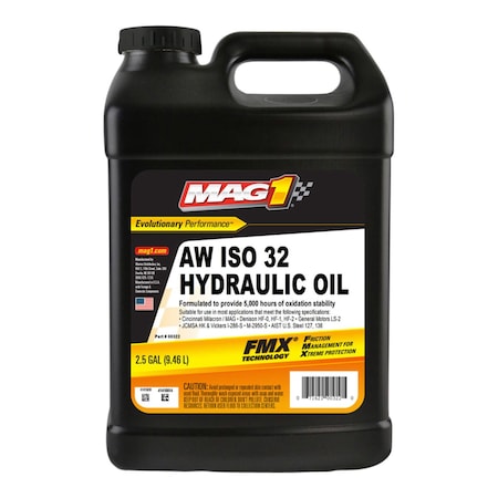 Mag 1 2.5 gal Jug, Hydraulic Oil, 32 ISO Viscosity, 10W SAE MAG00322