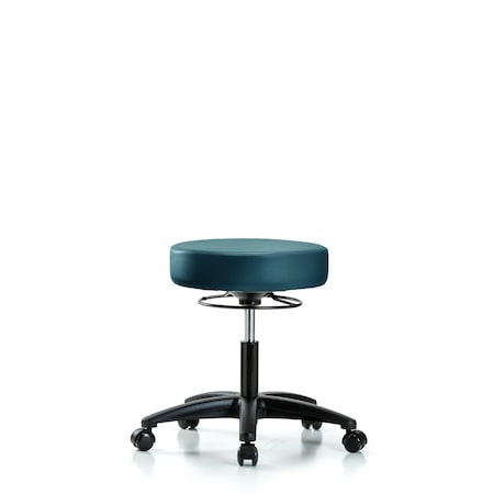 Blue Ridge Ergonomics Vinyl Stool, Desk, Casters, Royal BR-VDHSO-RG-RC-8801
