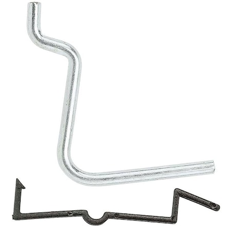 National Hardware Peg Hook, 1 in, 1/8, 1/4 in Opening, Steel, Zinc, 6/BX N180-004
