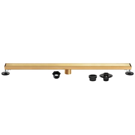 Kingston Brass 60-Inch Stainless Steel Linear Shower Drain with Reversible Tile Insert and Flat Grate BSFK6027