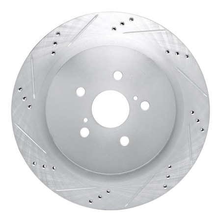 Dynamic Friction Co DFC Brake Rotor - Drilled and Slotted - Silver 631-75042L