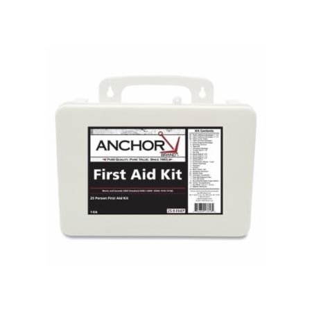 Anchor Brand 25 Person First Aid Kit, ANSI 2009, Plastic Case 101-25-9-FAKP