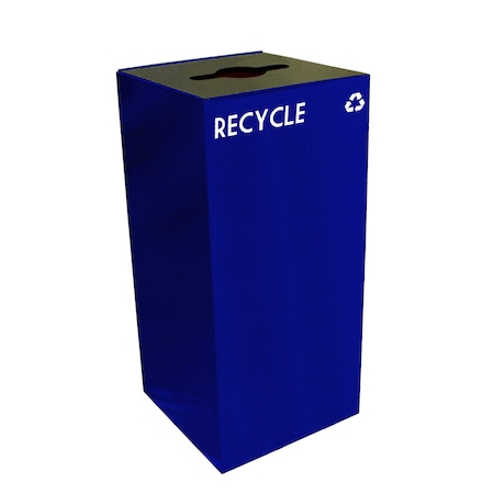 Witt Industries 32 gal Square Blue, Metal 32GC04-BL