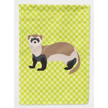 Carolines Treasures Ferret Green Flag Canvas House BB7704CHF