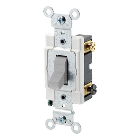 Leviton Toggle 3-Way 20A Commercial Gray CSB3-20G