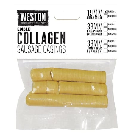 Weston Collagen Sausage Casing Vacuum Bag, Clear 19-0111-W