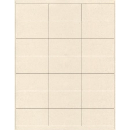 Elevate Packaging 2.8125 x 1.5 in. Compostable Rectangle Labels, Blank Layflat Sheets, Sugarcane, 25PK LC2582