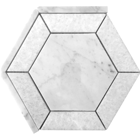 Apollo Tile 8x8 Bianco Carrara, Crystal White Marble Polished Floor and Wall Mosaic Tile 1.83 sqft/case, 5PK APLDC88H21A