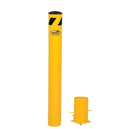 Vestil Removable Stl Pipe Safety Bollard, 72x5.5 BOL-R-72-5.5