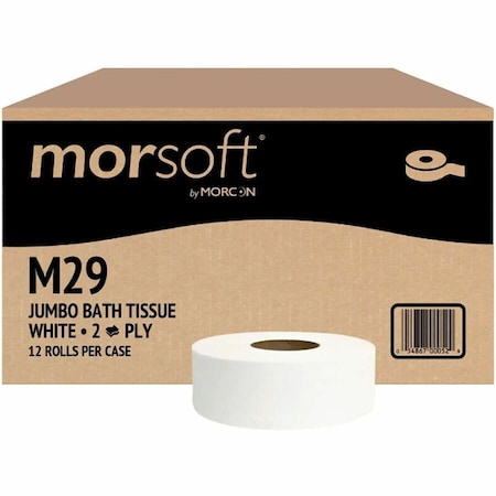 Morcon 2 Poly Millennium Bath Tissue; White - 12 Rolls per Case 29