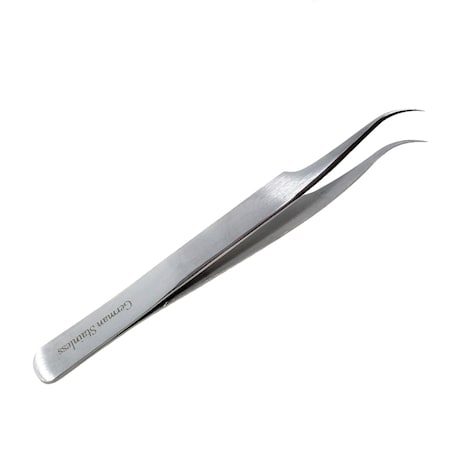 A2Z Scilab Curved Very Fine Precision Tip Forceps 4.75 Inch Lab Tweezers, Stainless Steel A2Z-ZR-JF-7