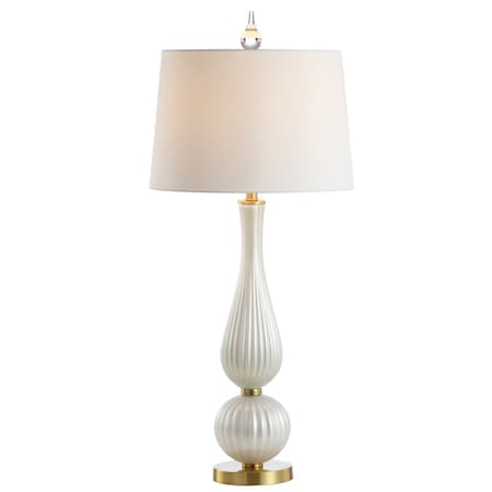 Jonathan Y Gillian 33.7" Glass LED Table Lamp, White JYL2071A