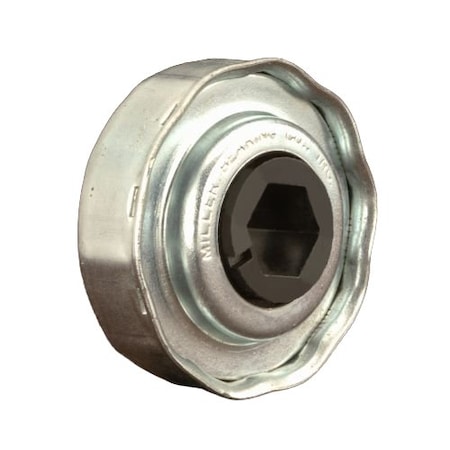 Miller Bearing Conveyor Bearing, Flanged Semi-Precision Heavy Duty, Carbon Steel, 0.4375 in Bore Dia., Hex Bore FCR-1710-7H-G