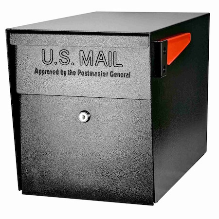 Mail Boss Locking Security Post-Mount Mailbox, Black, USPS Approved 805920