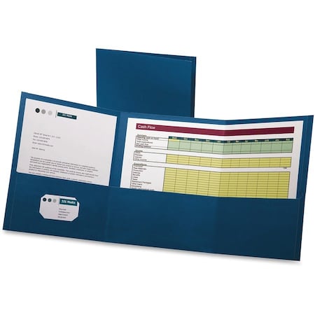 Oxford Paper Tri Fold Pocket Folder, Blue, 20PK 59802