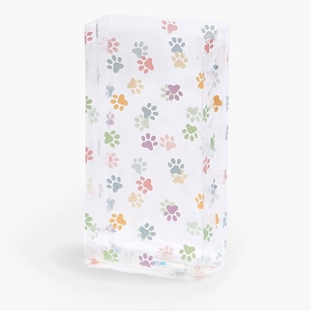 Nashville Wraps Colored Paws Cello Bags, 5x3x11.75, 100PK C4BCPS