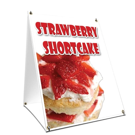 Signmission Strawberry Shortcake, 24 Inch x 18 Inch A-frame Yard Sign, Plastic Sign SBC-1824-Strawberry Shortcake