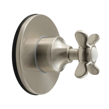 Kingston Brass Single-Handle Six-Way Diverter Valve with Round Trim Kit, Brushed Nickel KS4038BEX