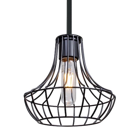 Besa Lighting Besa Spezza 7 Pendant, Black, Black Finish, 1x 100W MAX E26 Base 1TT-SPEZ07-BK