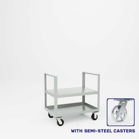 Pucel Double End Push Handle Truck, 24 in. W x 36 in. L x 36 in H, Red 24-TRE-36S