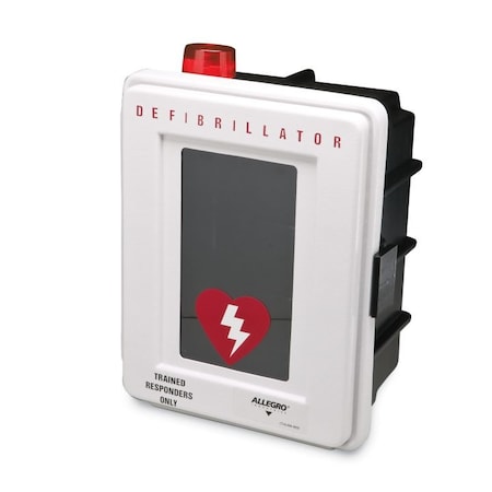 First Voice Plastic Weather Resistant Wall Mount AED Cabinet with Alarm and Strobe 4400-DA