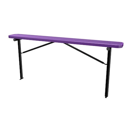 Leisure Craft Bench w/o Back, Ingroud Mount, 8ft., Purple B8XPIG-PURPLE