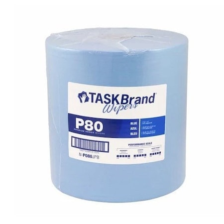 Hospeco TaskBrand P80 Hydrospun Jumbo Roll, Blue, 12X12, 475 Sheets/Roll N-P080JPB