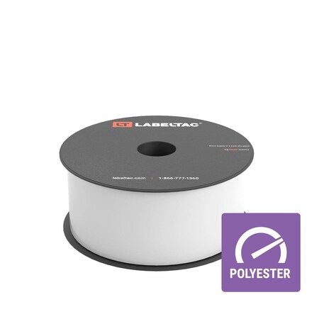 Labeltac LabelTac 4 and Pro Model Heavy Duty Polyester Supply, 2in x 100ft, White LT202HDP