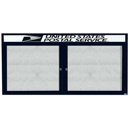Aarco Illuminated Outdoor Enclosed Bulletin Board w/ Al Frame Header, Bronze Anodized, Neutral 36''Hx72''W ODCC3672RHIBA