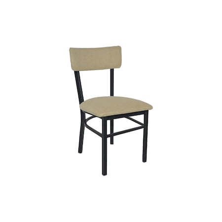 Bfm Seating Bristol Chair - Grade 4 Upholstered Seat & Back - Steel Frame - Sand Black Finish 4301CSTT002-SB