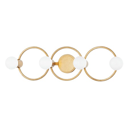 Mitzi Hope 4 Light Bath And Vanity 7.5 In. Gold Leaf H413304-GL