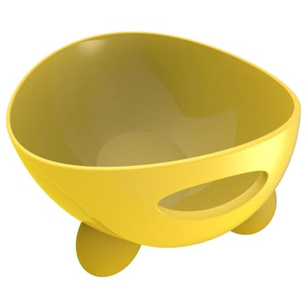 Petpurifiers Modero Dishwasher Safe Modern Tilted Dog Bowl, Yellow - One Size PE3182255