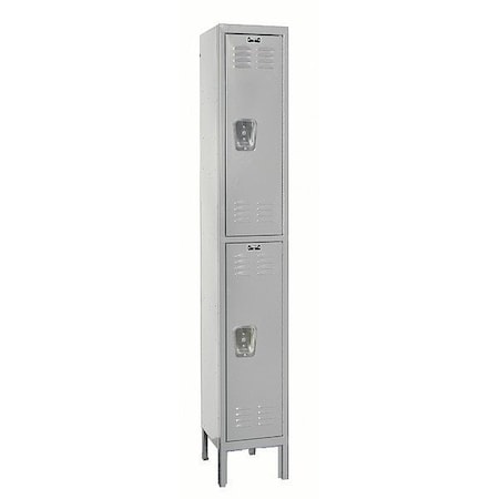 Hallowell Locker, 36 in H, 12 in w, Light Gray U1288-2A-PL